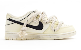 【定制球鞋】Nike Dunk Low 椰樹沙灘 粗麻繩打孔 做舊小眾 ins風 潮流 低幫 板鞋 GS 米色 Order 【定制球鞋】Nike Dunk Low 椰樹沙灘 粗麻繩打孔 做舊小眾 ins風 潮流 低幫 板鞋 GS 米色