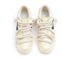 【定制球鞋】Nike Dunk Low 椰樹沙灘 粗麻繩打孔 做舊小眾 ins風 潮流 低幫 板鞋 GS 米色 Shop 【定制球鞋】Nike Dunk Low 椰樹沙灘 粗麻繩打孔 做舊小眾 ins風 潮流 低幫 板鞋 GS 米色