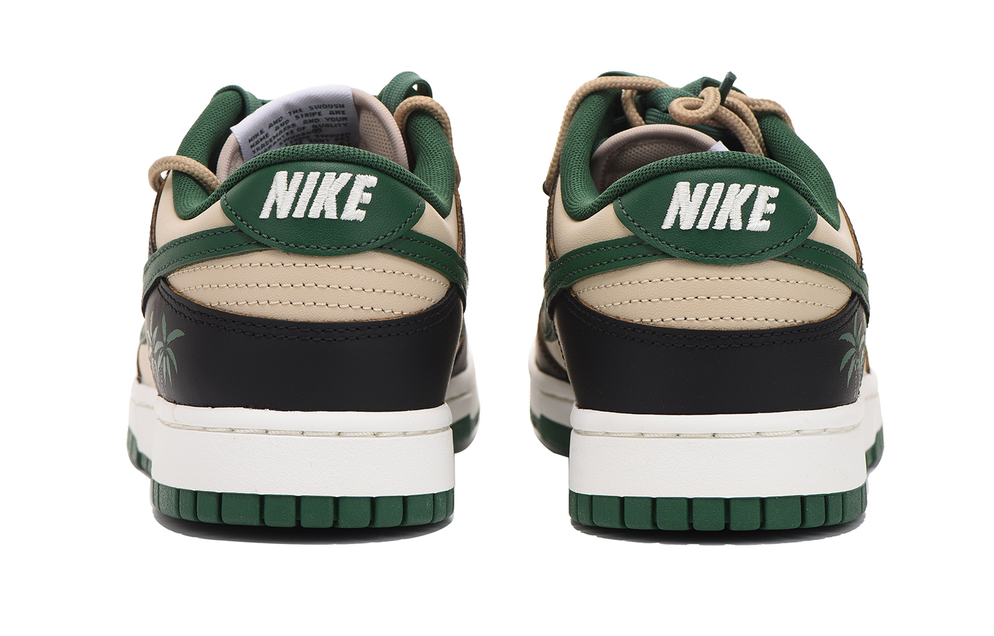 Lookbook [Kasut Custom] Nike Dunk Low 'Hitam Hijau Pokok Kelapa' FB7160-231(Team拾伍-男款黑绿三SBOX)