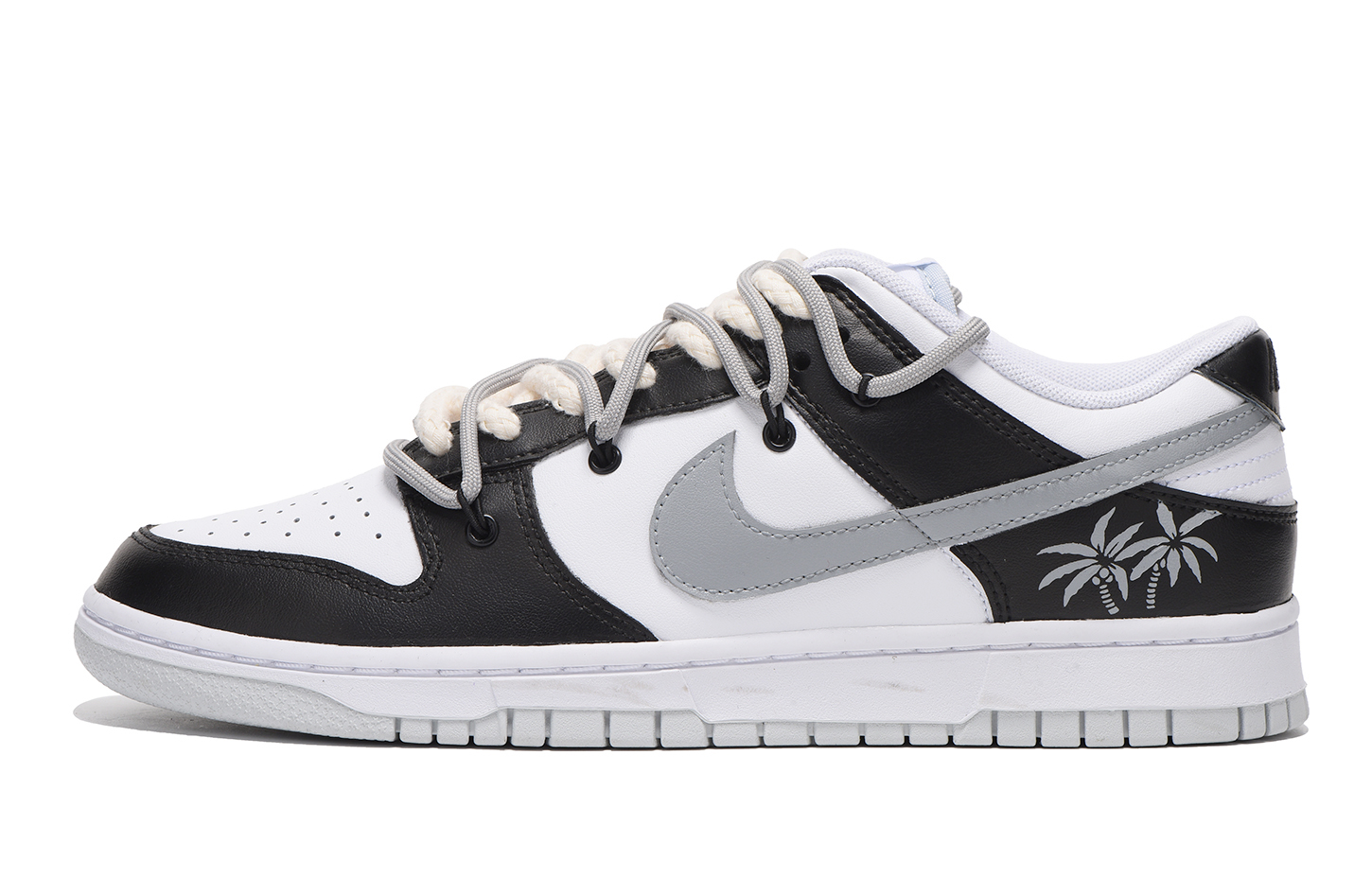 Order [Zapatos Personalizados] Nike Dunk Low 'Vibra de Palma Negra y Gris' DV0831-101(Team59-男款黑灰椰子树)