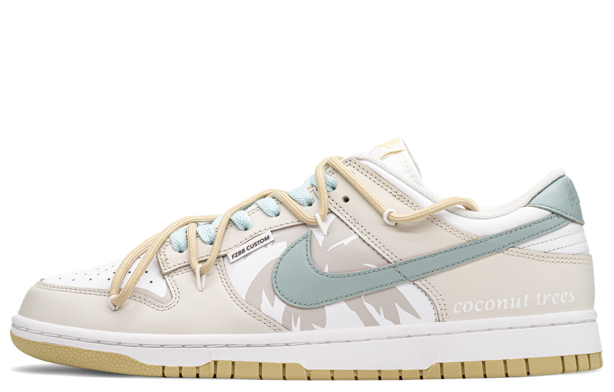 Order 나이키 덩크 로우 '코코넛 트리 황록' (커스텀) DV0833-100(TeamA-椰树)