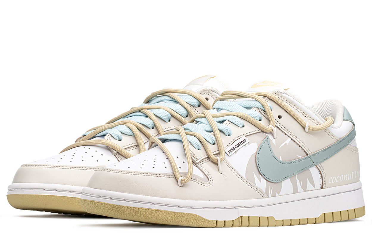 Shop 나이키 덩크 로우 '코코넛 트리 황록' (커스텀) DV0833-100(TeamA-椰树)