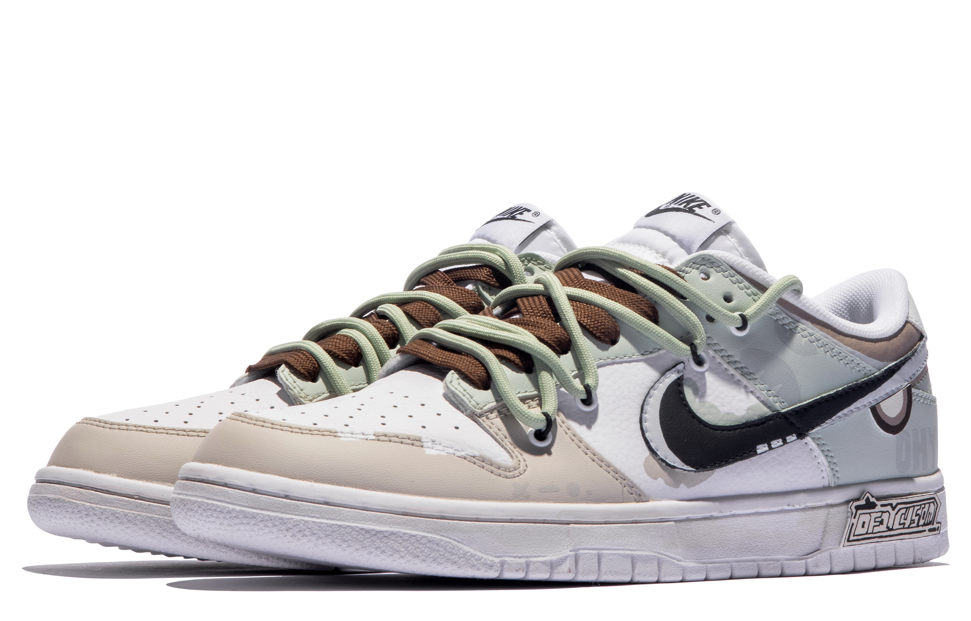 Lookbook [定制鞋] 耐克Dunk低帮 '椰子水涂鸦' DJ6188-101(TeamM-男款椰子水S-BOX)