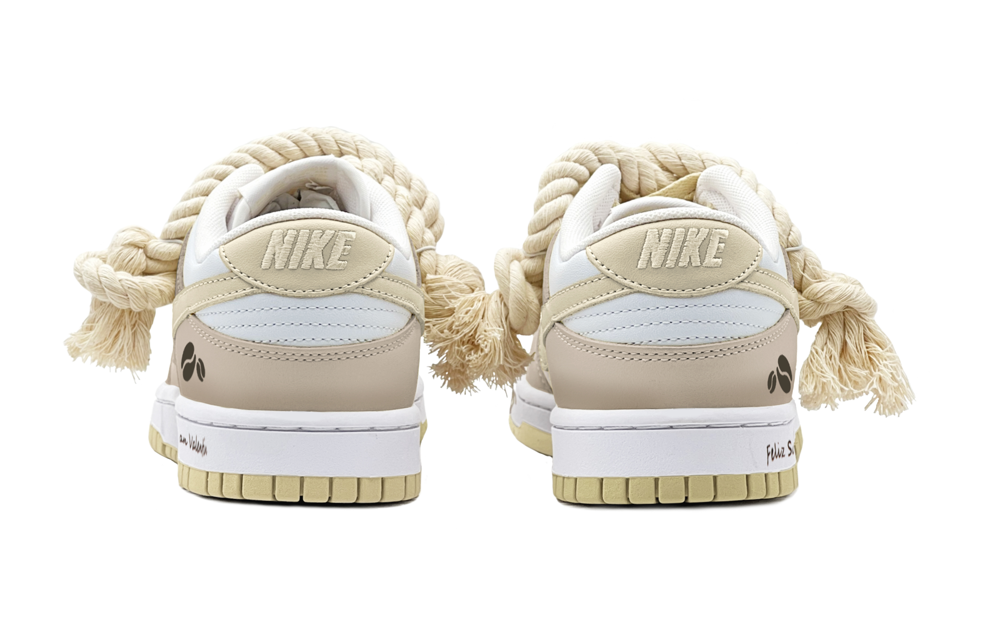 Shop 나이키 덩크 로우 '커피 그라데이션' (커스텀) DV0833-100(TeamS-复古咖啡豆S-BOX)