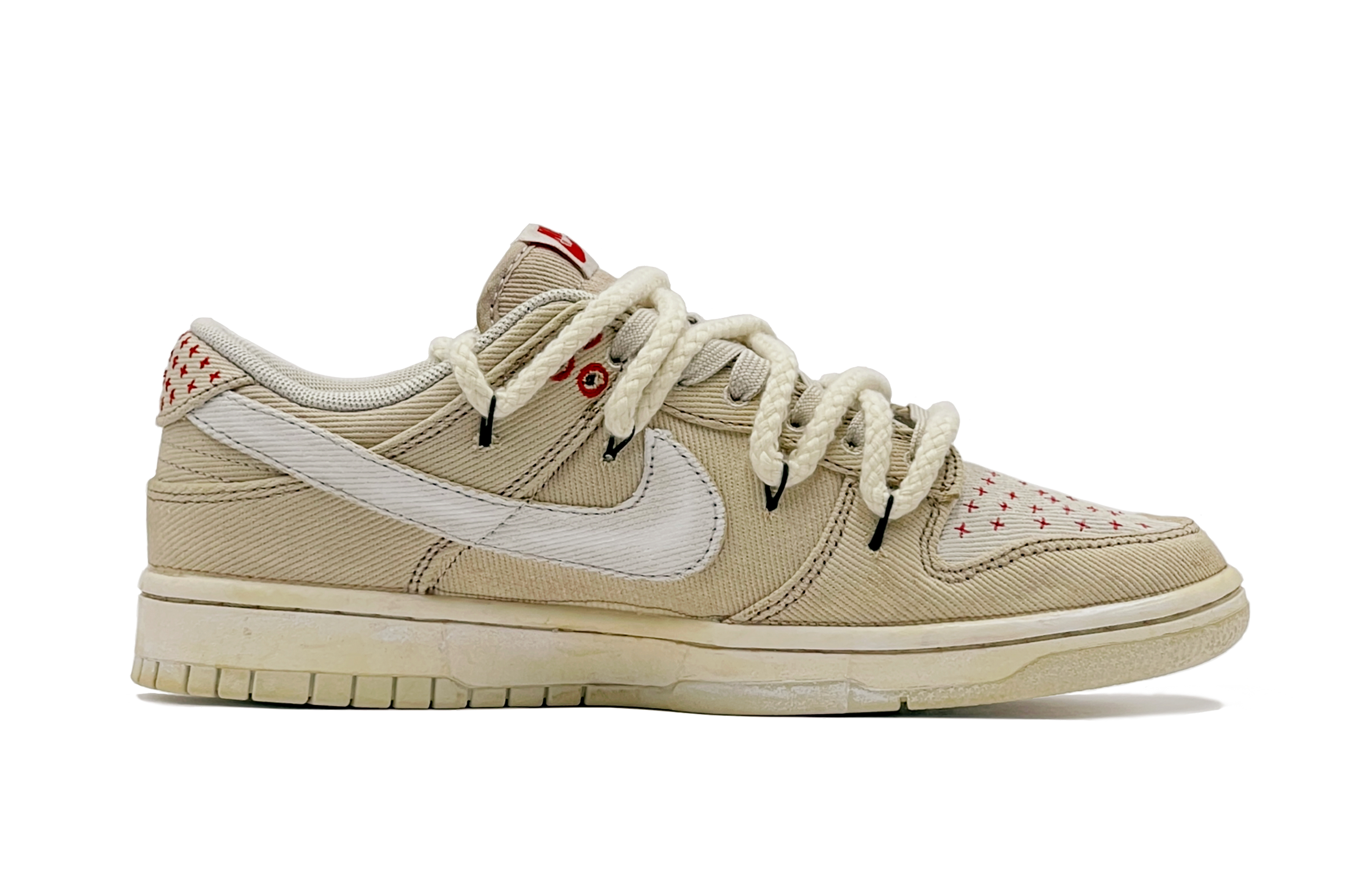 Order 【客製化球鞋】Nike Dunk Low 復古風 咖啡浸染 慢活風格 疊鉤設計 低筒 板鞋 男款 棕色