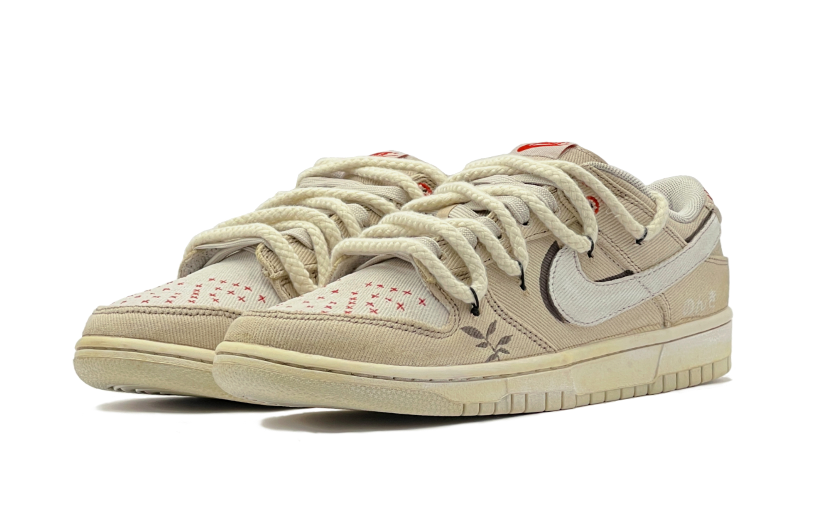 Lookbook 【客製化球鞋】Nike Dunk Low 復古風 咖啡浸染 慢活風格 疊鉤設計 低筒 板鞋 男款 棕色
