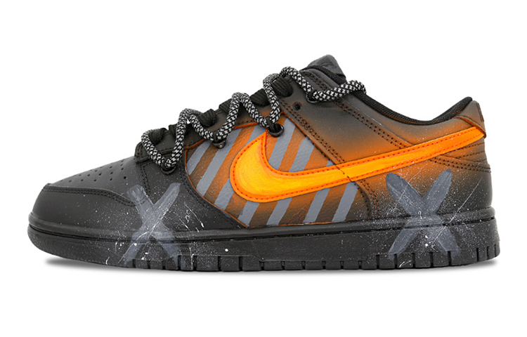 Buy [Kasut Custom] Nike Dunk Low 'Combat Laser Oren Hitam' DH9765-002(Team7-女款机能风战斗激光)