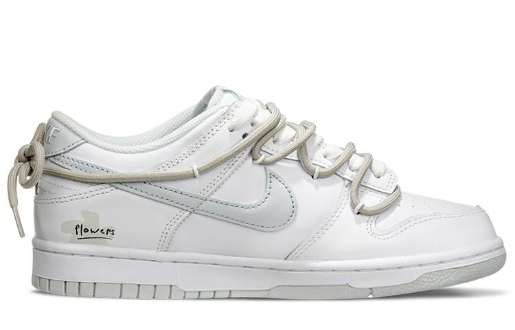 Lookbook 【定製球鞋】Nike Dunk Low 告白 高級簡約 清新系 甜美少女感 手繪 高街 解構 低筒 板鞋 GS 白