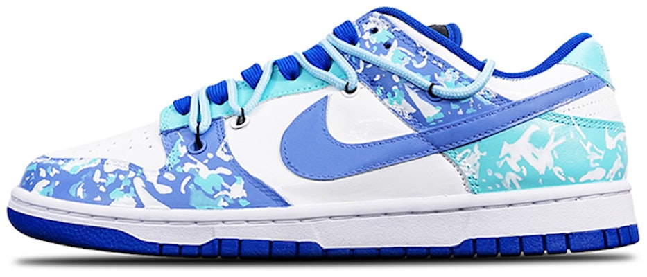 【定制球鞋】Nike Dunk Low 酷飒一夏 王者榮耀 諸葛亮 解構鞋帶 電玩 低幫 板鞋 GS 藍白 Buy 【定制球鞋】Nike Dunk Low 酷飒一夏 王者榮耀 諸葛亮 解構鞋帶 電玩 低幫 板鞋 GS 藍白