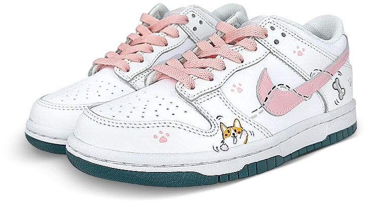 나이키 덩크 로우 '코기 핑크' (커스텀) FD9911-101(Team叁-女款绿粉柯基SBOX) Lookbook 나이키 덩크 로우 '코기 핑크' (커스텀) FD9911-101(Team叁-女款绿粉柯基SBOX)