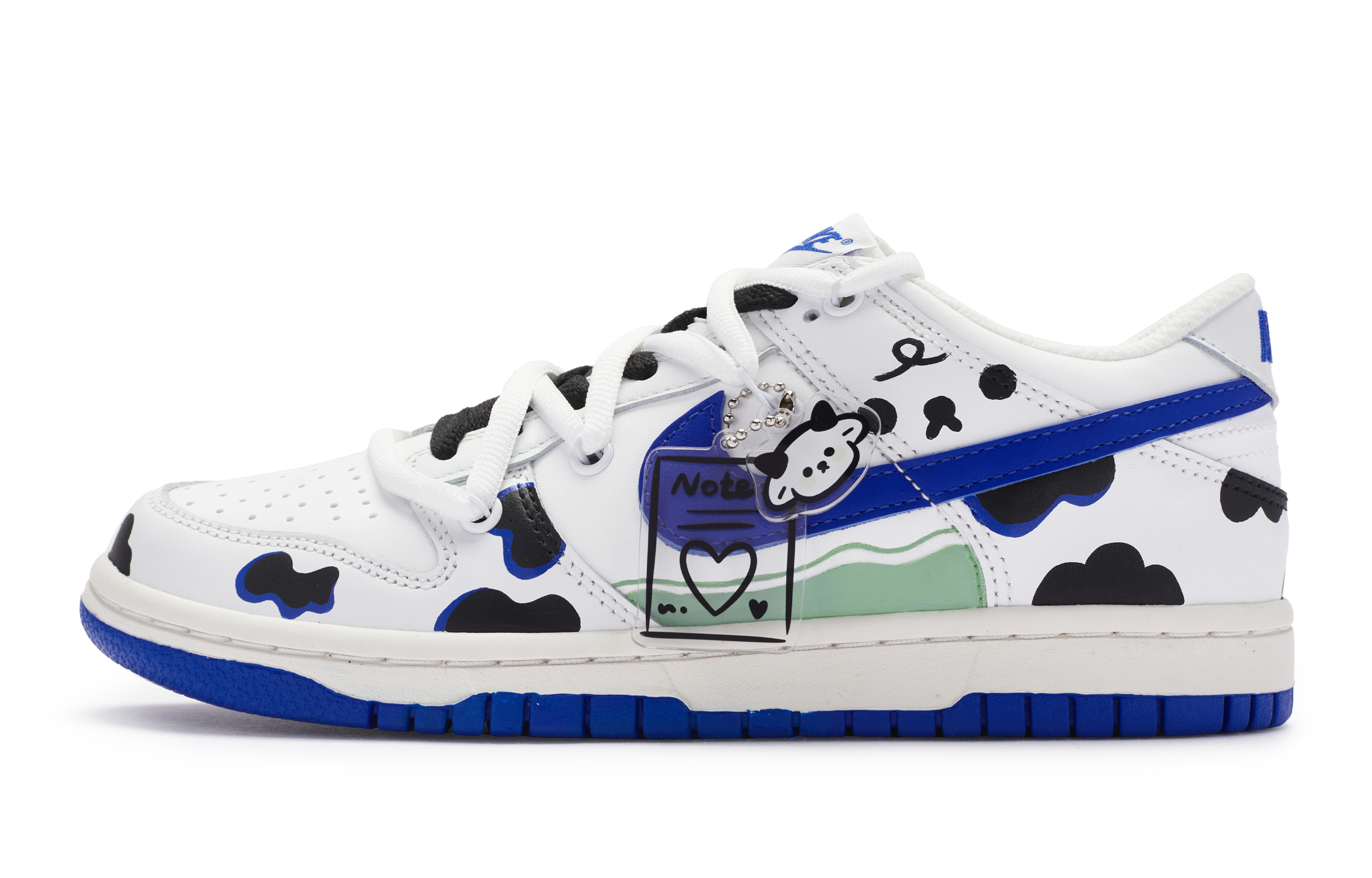 Buy [Zapatillas Personalizadas] Nike Dunk Low 'Diario de Vacas Página 7' DH9765-105(Team80-女款奶油crush白蓝)
