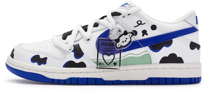 【定製球鞋】Nike Dunk Low 811製造 第七頁序 奶牛crush日記 心跳筆記 低幫 板鞋 GS 黑白藍 Buy 【定製球鞋】Nike Dunk Low 811製造 第七頁序 奶牛crush日記 心跳筆記 低幫 板鞋 GS 黑白藍