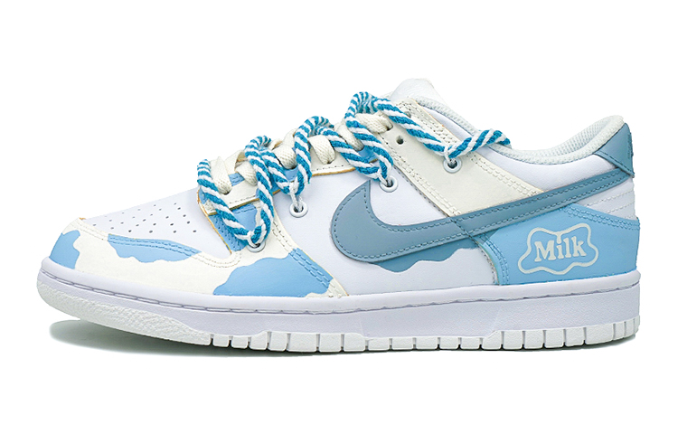 Buy [Sneakers Kustom] Nike Dunk Low 'Motif Sapi Susu Biru' DH9765-100(Team27-女款新鲜牛乳奶蓝白)