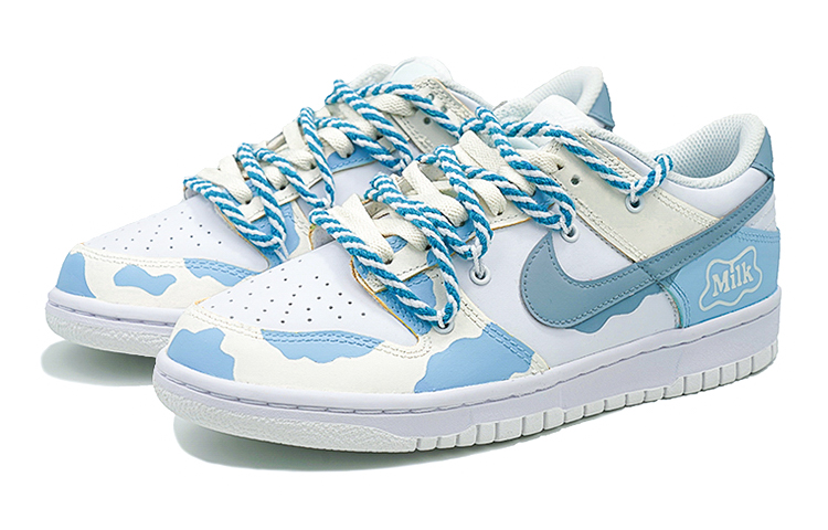 Lookbook [Sneakers Kustom] Nike Dunk Low 'Motif Sapi Susu Biru' DH9765-100(Team27-女款新鲜牛乳奶蓝白)