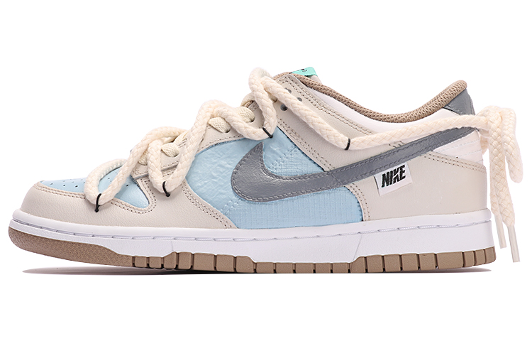 Buy 【定制球鞋】Nike Dunk Low 奶油棉花糖 清新藍 vibe風 解構雙鞋帶 低幫 板鞋 GS 藍咖色