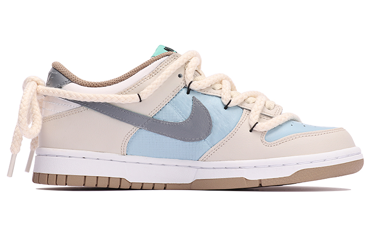 Order 【定制球鞋】Nike Dunk Low 奶油棉花糖 清新藍 vibe風 解構雙鞋帶 低幫 板鞋 GS 藍咖色