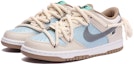 Lookbook 【定制球鞋】Nike Dunk Low 奶油棉花糖 清新藍 vibe風 解構雙鞋帶 低幫 板鞋 GS 藍咖色