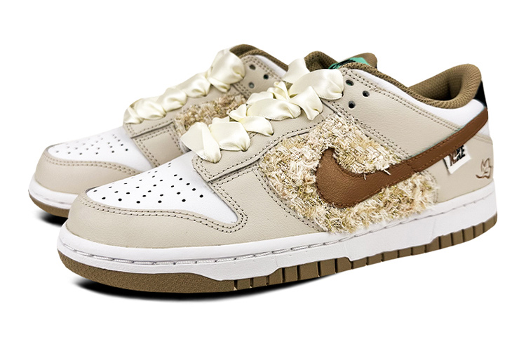 Lookbook [定制鞋] 耐克Dunk Low '奶油棕色涂鸦' DX6063-131(Team叁-女款小香枫叶)