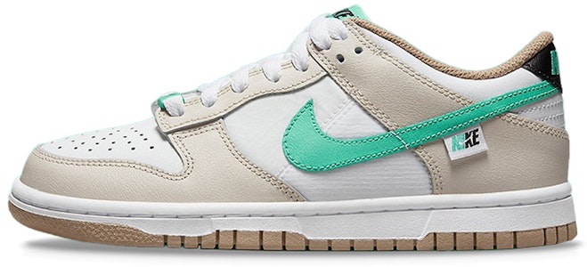 【定制球鞋】 Nike Dunk Low 小香貼布 秋冬 絲綢鞋帶 塗鴉 低幫 板鞋 GS 米棕 Sizing 【定制球鞋】 Nike Dunk Low 小香貼布 秋冬 絲綢鞋帶 塗鴉 低幫 板鞋 GS 米棕
