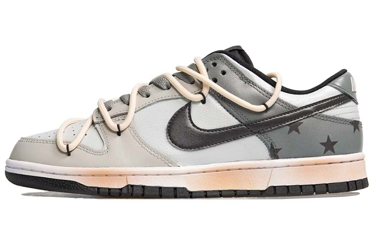 Buy [Sepatu Kustom] Nike Dunk Low 'Cream Abu-Abu' DJ6188-002(TeamP-男款星宿米灰色QD)