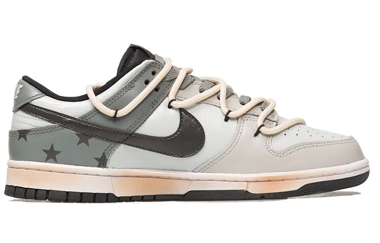 Order [Sepatu Kustom] Nike Dunk Low 'Cream Abu-Abu' DJ6188-002(TeamP-男款星宿米灰色QD)