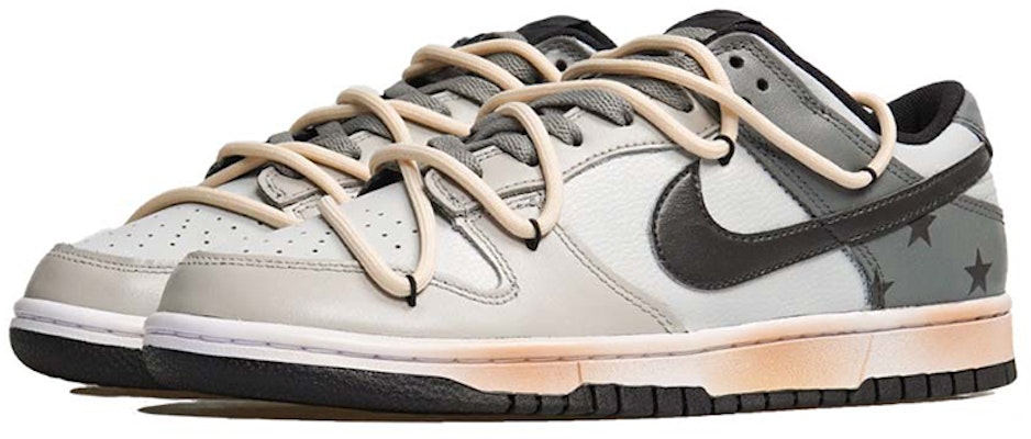 나이키 덩크 로우 '크림 그레이' (커스텀) DJ6188-002(TeamP-男款星宿米灰色QD) Lookbook 나이키 덩크 로우 '크림 그레이' (커스텀) DJ6188-002(TeamP-男款星宿米灰色QD)