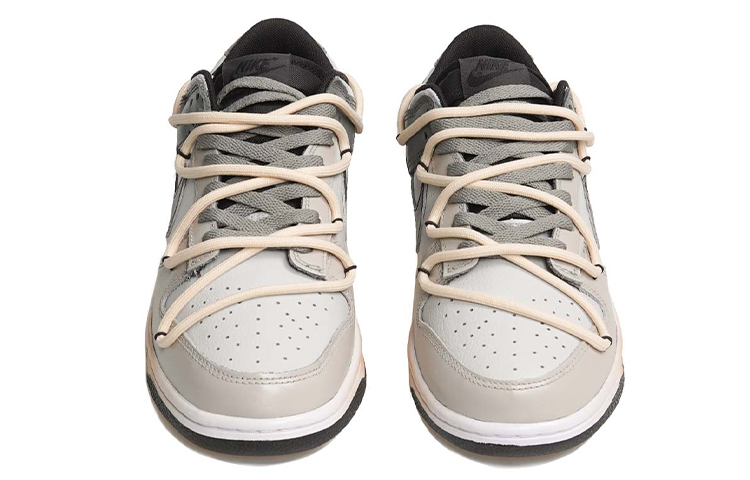 Shop [Sepatu Kustom] Nike Dunk Low 'Cream Abu-Abu' DJ6188-002(TeamP-男款星宿米灰色QD)