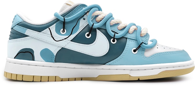 나이키 덩크 로우 '크림 밀크 패치워크' (커스텀) DV0833-100(Team16-奶油milk蓝色2.0) Order 나이키 덩크 로우 '크림 밀크 패치워크' (커스텀) DV0833-100(Team16-奶油milk蓝色2.0)