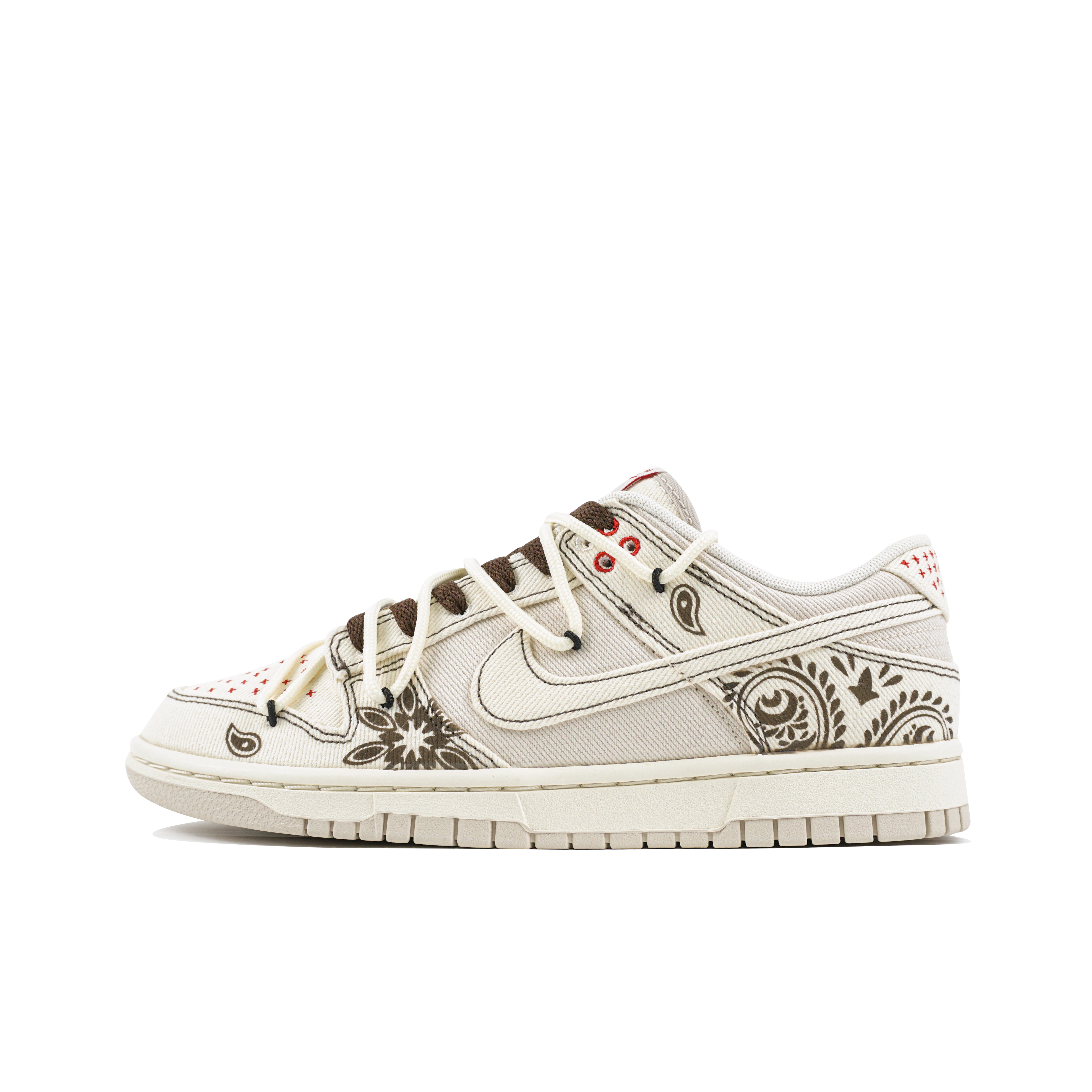 Buy [Zapatillas Personalizadas] Nike Dunk Low 'Paisley Crema Mocha' DV0834-100(Team陆-摩卡腰果花)