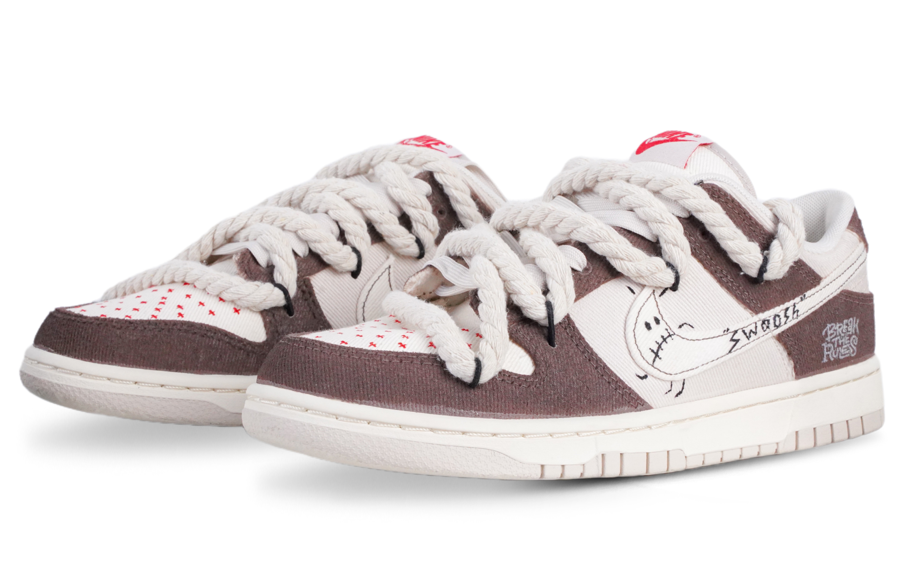 Lookbook 【定制鞋款】耐克Dunk Low '奶油摩卡笑脸涂鸦' DV0834-100(Team71-高街摩卡棕)