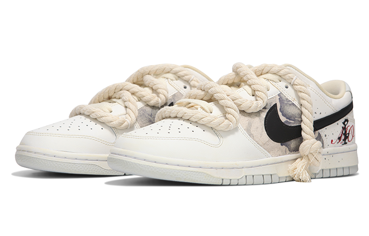 Lookbook 【訂製球鞋】Nike Dunk Low 復古  休閒 舒適 耐磨防滑 低筒 板鞋 GS 米白色