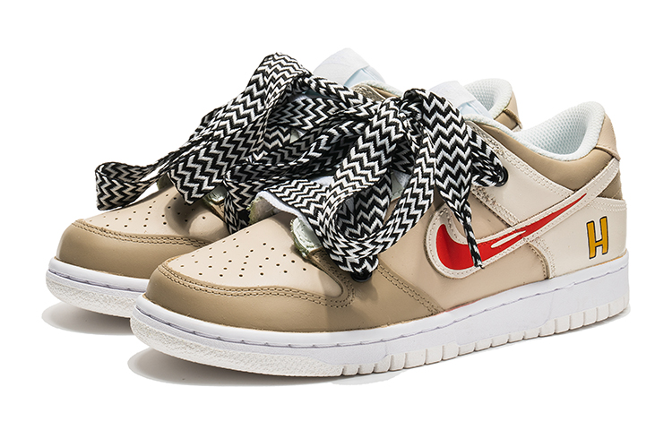 Lookbook [Sepatu Kustom] Nike Dunk Low 'Crimson Chestnut' DH9765-100(TeamB-铁甲小HS-BOX)