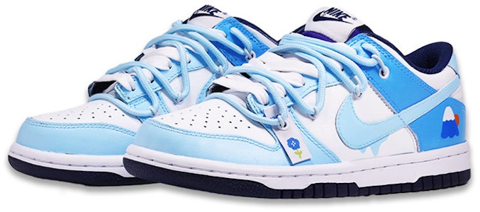 나이키 덩크 로우 '설산'(커스텀) DH9765-300(TeamF-女款雪山白蓝) Lookbook 나이키 덩크 로우 '설산'(커스텀) DH9765-300(TeamF-女款雪山白蓝)