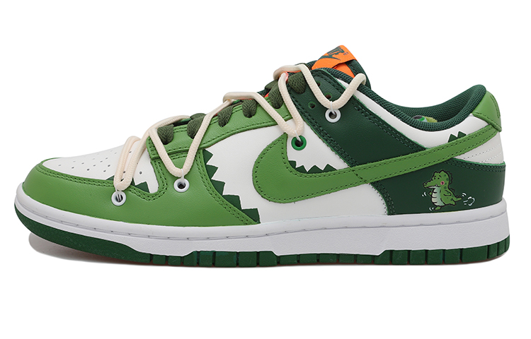 Buy [Nike Custom] Dunk Low 'Crocodile Deconstructed Putih-Hijau' DD1391-300(Team拾玖-Q版鳄鱼S-BOX)