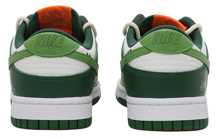 Shop [Nike Custom] Dunk Low 'Crocodile Deconstructed Putih-Hijau' DD1391-300(Team拾玖-Q版鳄鱼S-BOX)