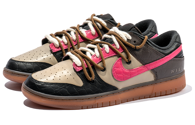 Lookbook ナイキ ダンク ロー『クロコダイルパターン - 眩しいブラック』カスタムシューズ DV1024-010(Team22-男鳄鱼纹粉黑A-BOX)