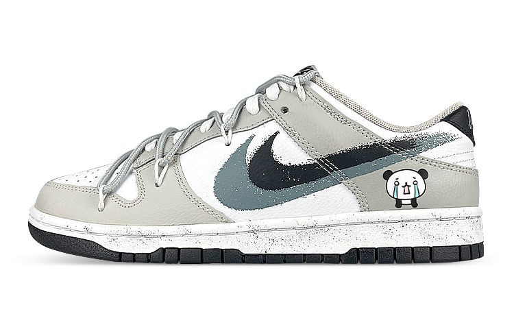 Buy 【訂製球鞋】 Nike Dunk Low 哭臉 小熊 解構 濺墨 雙勾 低筒 板鞋 男款 黑白灰