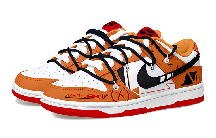 Lookbook [Kasut Custom] Nike Dunk Low 'CSGO Asiimov Hitam Jingga' DH9765-101(Team拾玖-二西莫夫女)
