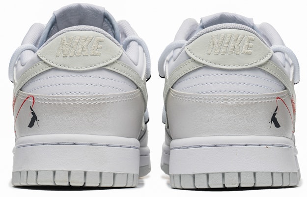 【定製球鞋】Nike Dunk Low 杜鵑 紅線 新中式 珠光銀 雙鉤 特殊鞋盒 低筒 板鞋 GS 灰白銀 Shop 【定製球鞋】Nike Dunk Low 杜鵑 紅線 新中式 珠光銀 雙鉤 特殊鞋盒 低筒 板鞋 GS 灰白銀
