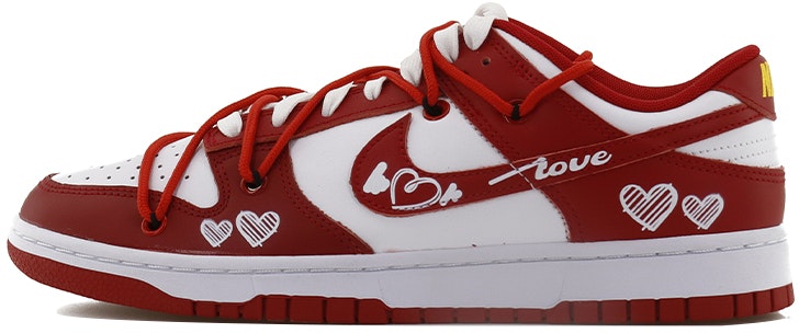 custom-shoes-nike-dunk-low-cupid-s-graffiti-white-red