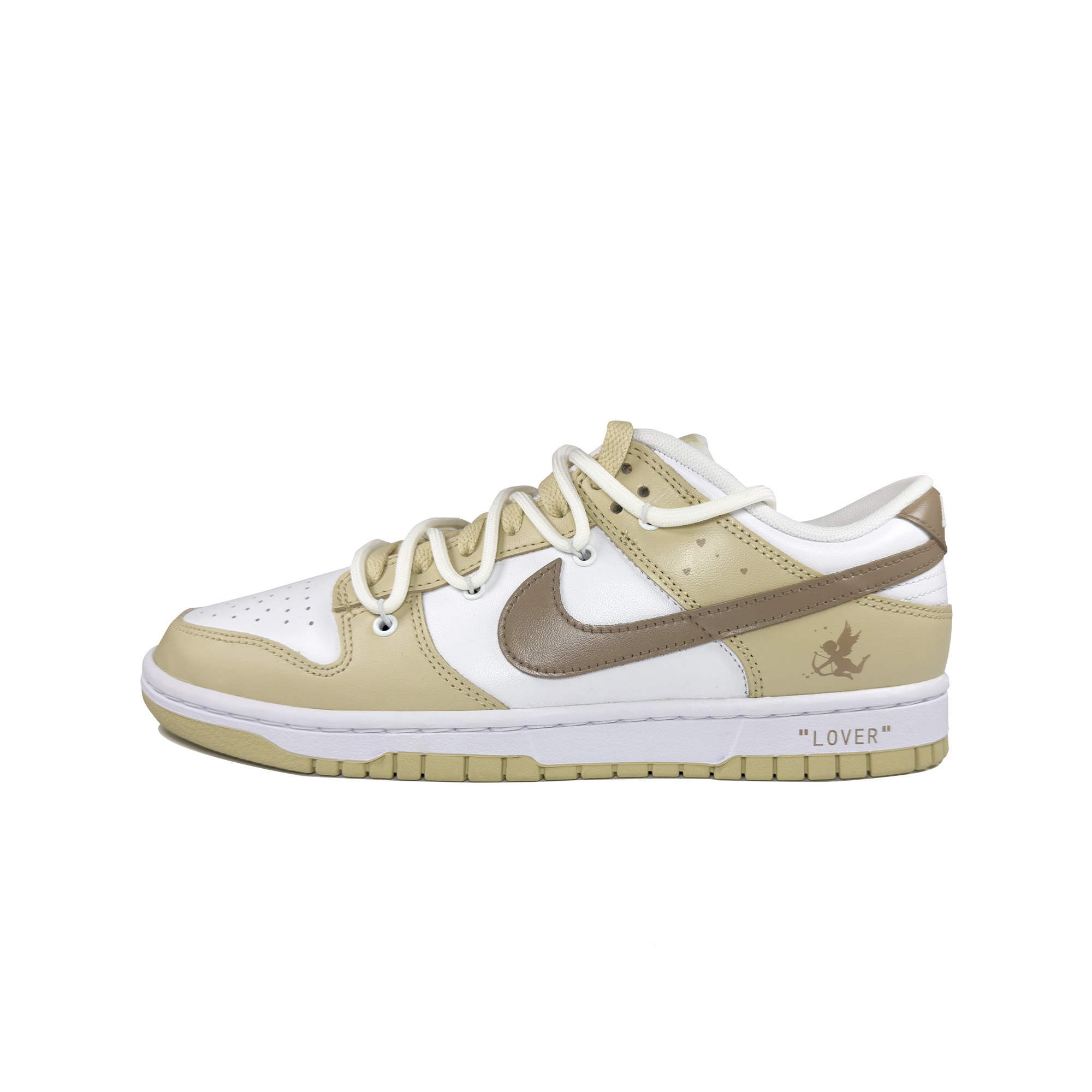 Buy 【定製球鞋】Nike Dunk Low 戶外出行 愛神丘比特 潮流復古 低幫 板鞋 男款 米白棕