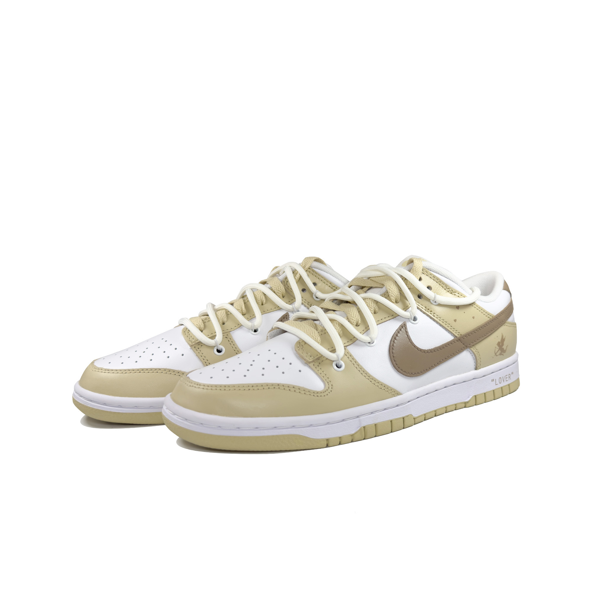 Lookbook 【定製球鞋】Nike Dunk Low 戶外出行 愛神丘比特 潮流復古 低幫 板鞋 男款 米白棕
