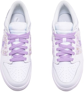 【定製球鞋】Nike Dunk Low 小香風 手工縫紉 貼布 復古 簡約 重工 低幫 板鞋 GS 白粉紫 Shop 【定製球鞋】Nike Dunk Low 小香風 手工縫紉 貼布 復古 簡約 重工 低幫 板鞋 GS 白粉紫