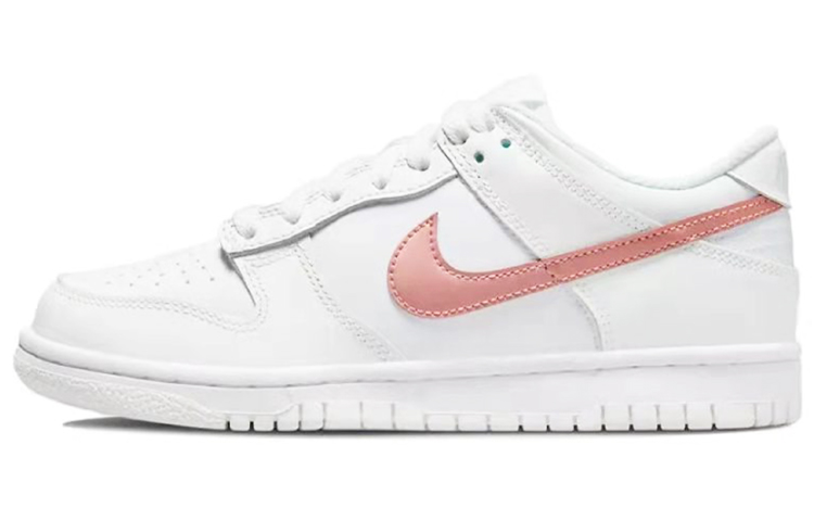 Cheap 【定製球鞋】Nike Dunk Low 小香風 手工縫紉 貼布 復古 簡約 重工 低幫 板鞋 GS 白粉紫