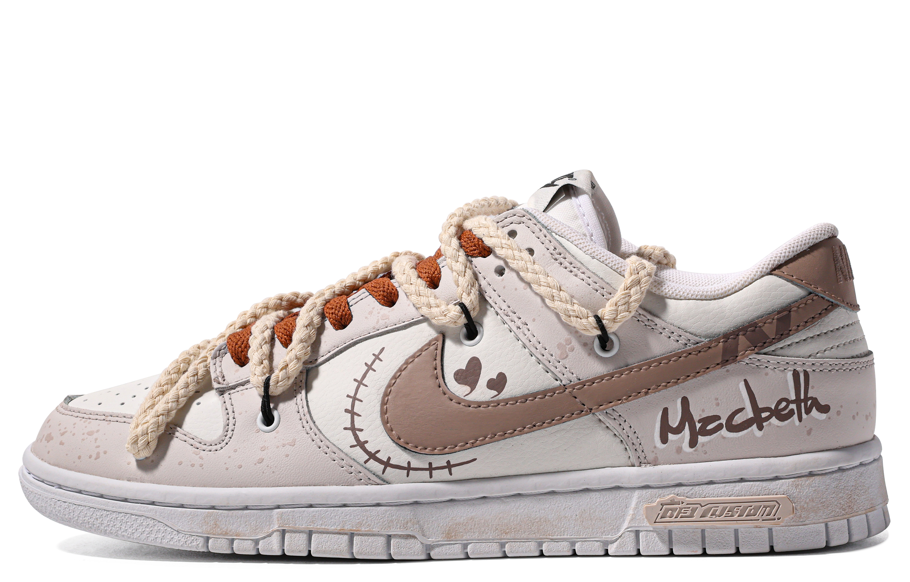 Buy [Sepatu Custom] Nike Dunk Low 'Da Vinci MacBeth Coklat-Beige Custom' DJ6188-101(TeamM-男款麦克白S-BOX)
