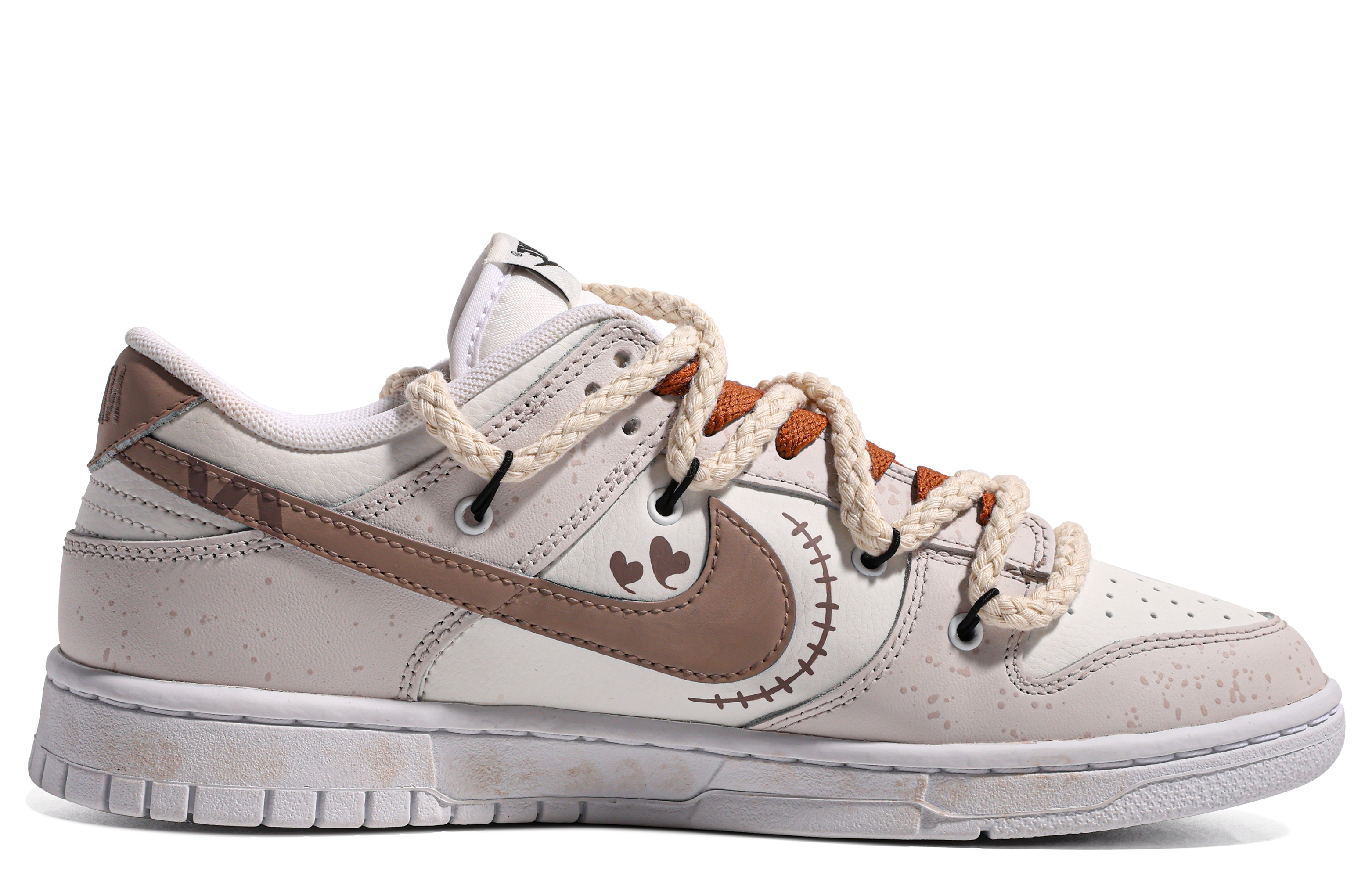 Order [Sepatu Custom] Nike Dunk Low 'Da Vinci MacBeth Coklat-Beige Custom' DJ6188-101(TeamM-男款麦克白S-BOX)