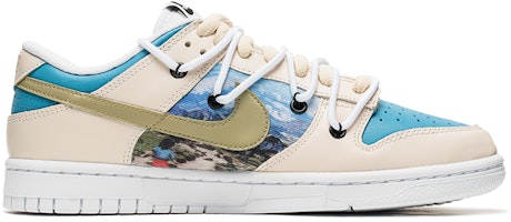 【客製球鞋】 Nike Dunk Low 野鶴製造 解構主題 山川之境 解構雙鞋帶 牛仔貼布 休閒 低幫 板鞋 男款 米藍 Order 【客製球鞋】 Nike Dunk Low 野鶴製造 解構主題 山川之境 解構雙鞋帶 牛仔貼布 休閒 低幫 板鞋 男款 米藍