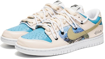 【客製球鞋】 Nike Dunk Low 野鶴製造 解構主題 山川之境 解構雙鞋帶 牛仔貼布 休閒 低幫 板鞋 男款 米藍 Lookbook 【客製球鞋】 Nike Dunk Low 野鶴製造 解構主題 山川之境 解構雙鞋帶 牛仔貼布 休閒 低幫 板鞋 男款 米藍