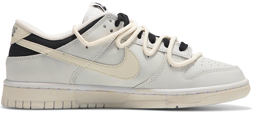 【定制球鞋】 Nike Dunk Low NO.205定制 氧化做舊 簡約 解構綁帶 復古 休閒 低幫 板鞋 男款 灰白黑 Order 【定制球鞋】 Nike Dunk Low NO.205定制 氧化做舊 簡約 解構綁帶 復古 休閒 低幫 板鞋 男款 灰白黑