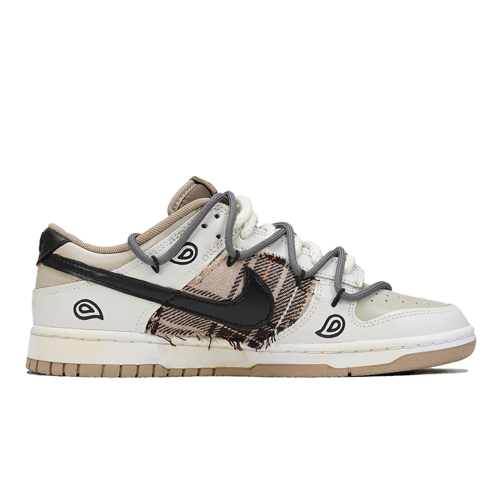 Order 나이키 덩크 로우 '페이즐리 카키' 커스텀 (49 characters) DJ6188-200(Teamp-卡其格纹腰果花）